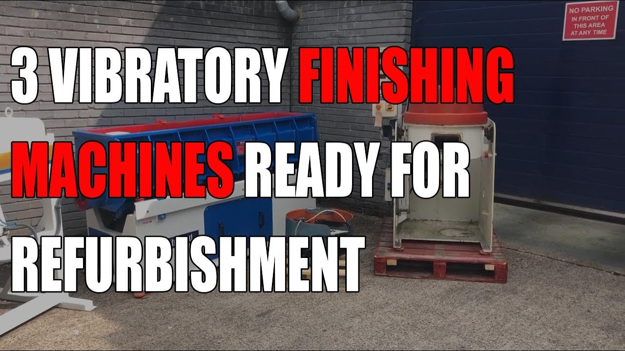 Three Vibratory Finishing Machines Ready for Refurbishment