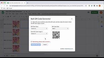 Bulk QR Code Generator for Google Sheet