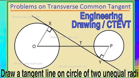 How to construct tangent to two given circles of unequal radii? |Engineering Drawing | CTEVT |