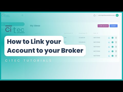 How to link your account to your broker? | CITEC tutorials