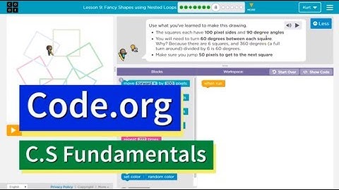Code.org Course E Lesson 7.7 C Fancy Shapes using Nested Loops | Answers Explained  | Part C