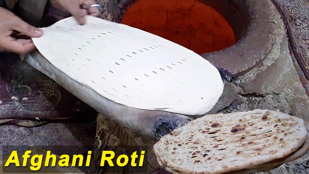 Afghan Bread Tandoori Naan Peshawari Paratha at Street Food karachi