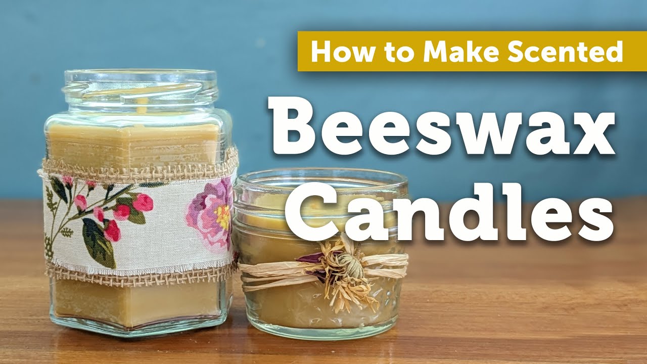 How to Make Beeswax Candles in Recycled Jars - Woodlark Blog