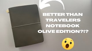 Travelers Notebook Olive Edition ALTERNATIVE! | Moterm Khaki Passport TN Unboxing and Comparison