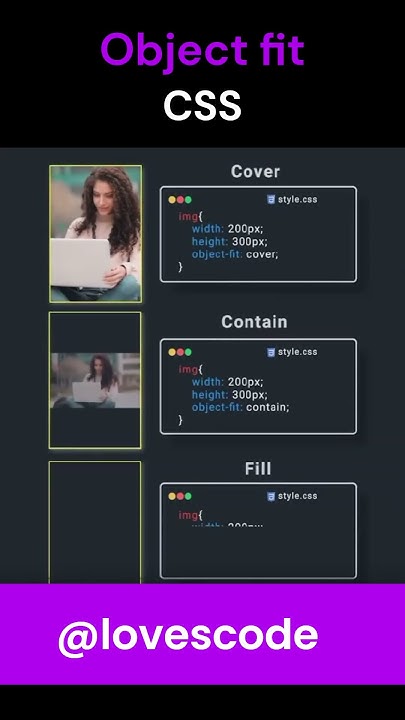 CSS Object Fit Explained Cover, Contain & More! 🚀 - YouTube