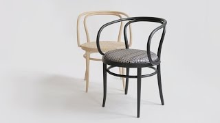 Thonet reinterprets classic bentwood 209 chair with Bolon's Villa La Madonna material