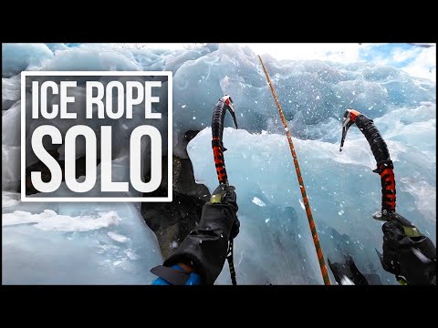 Top Rope Sool Tutorial Hard Start on Ice Climb Top Rope Solo - YouTube