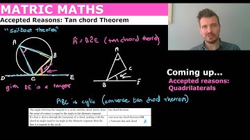 Matric Maths Geometry - Tan-chord theorem or "Sailboat Theorem" (Accepted Reasons, Exam Guidelines)