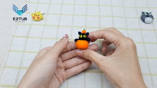 DIY homemade clay spooky pumpkin | Halloween pumpkins polymer clay tutorial