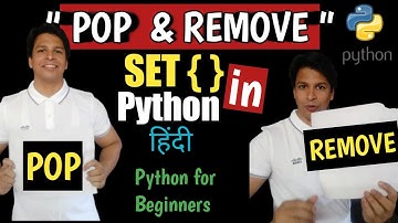 Python in Hindi For Beginners  Lect-24  SET Method  {Remove and PoP} CALL +91 9773038607 Online Clas