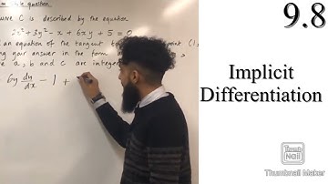 Edexcel A level Maths: 9.8 Implicit Differentiation