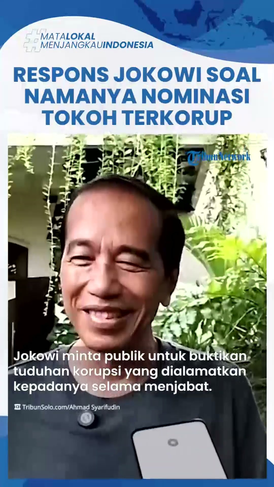 Respons Jokowi soal Namanya Masuk Daftar Tokoh Terkorup Dunia versi OCCRP, Tantang untuk Buktikan