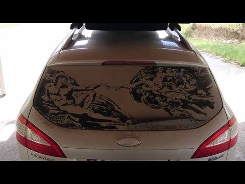 Man Transforms Dirty Car Window