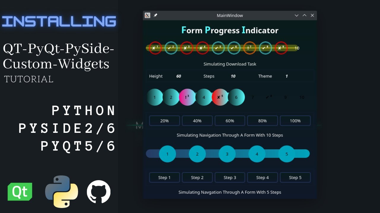 Python Installing Qt Pyqt Pyside Custom Widgets Gui Ui Pyside Pyqt Qt Designer