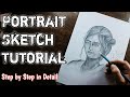 Sketch tutorial  portrait techniques  step by step in detail  ss creators