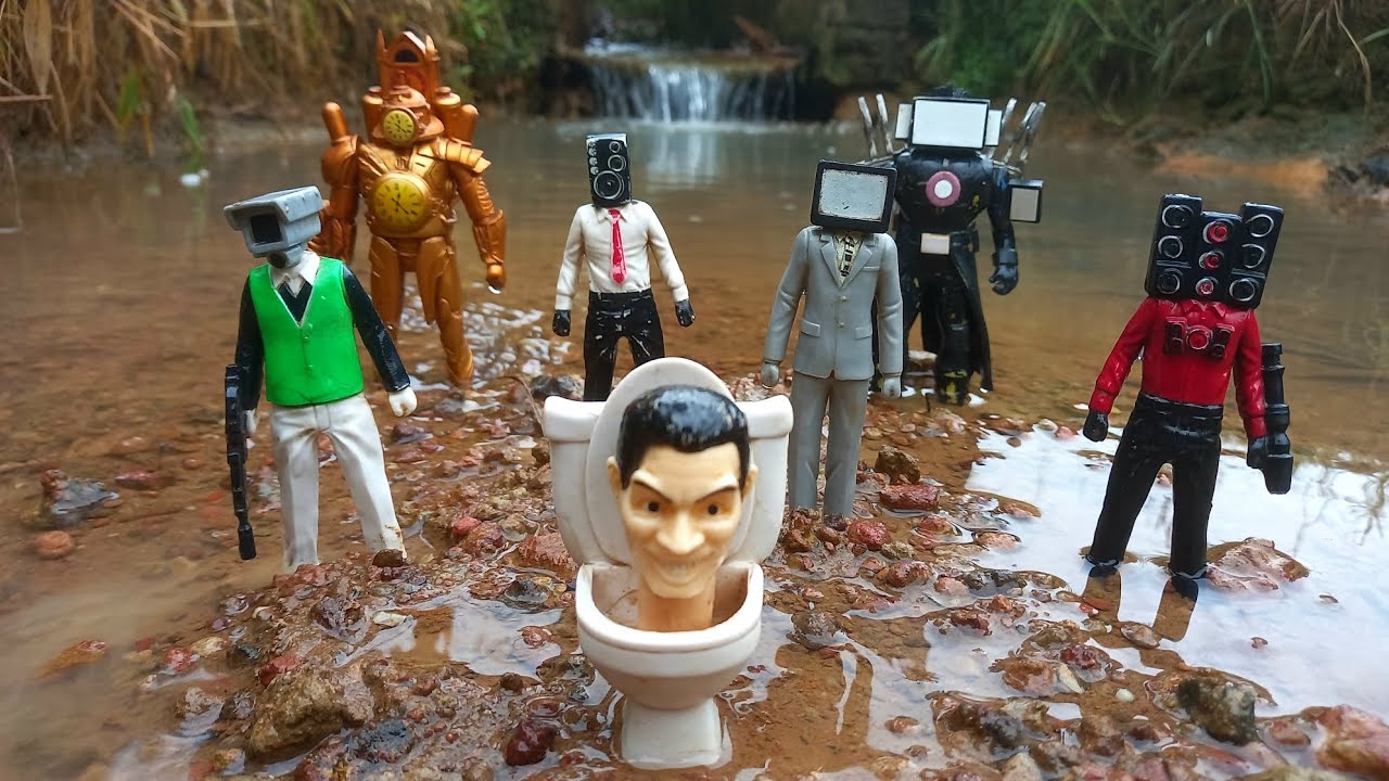 Mencari SKIBIDI TOILET di Sungai.‼️Tv man,Tv woman,Speakerman,Cameraman,Clockman,Gman,all characters