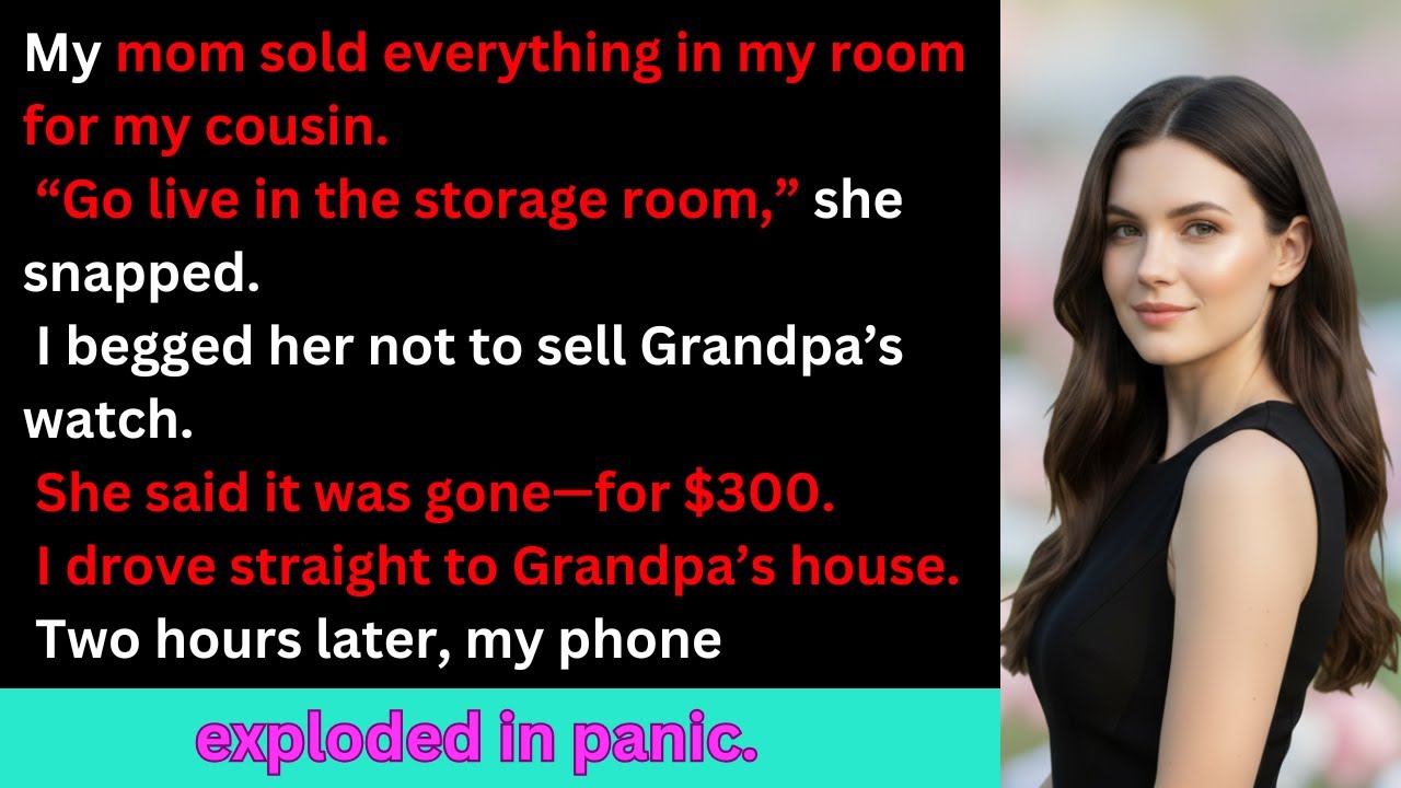 My Mom Sold My Room and Grandpa’s Watch—Told Me to Sleep in Storage, Then Everything Collapsed
