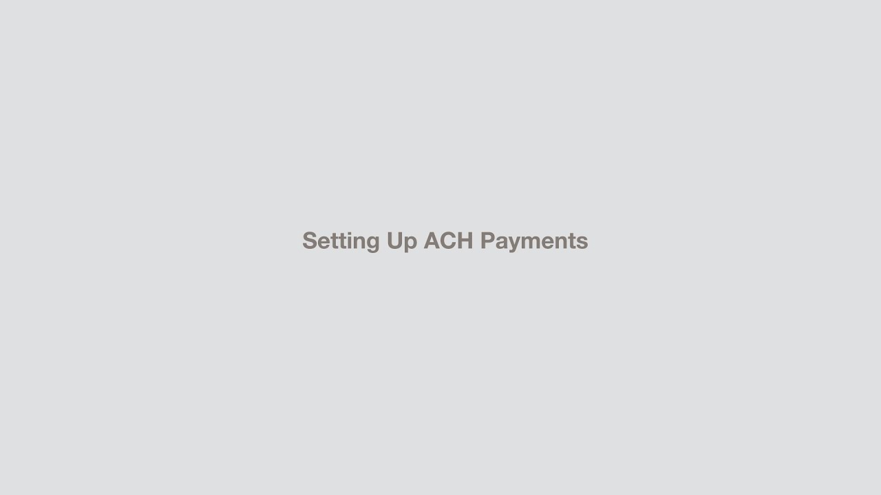 ACH Payments