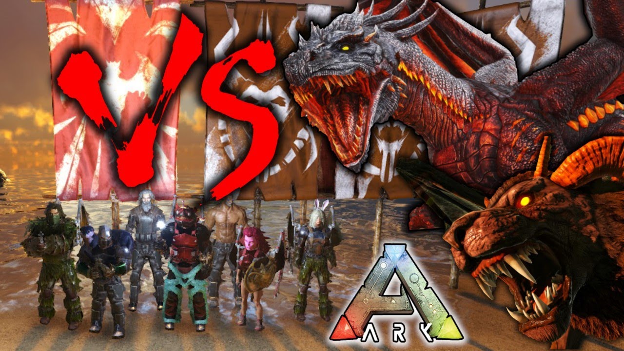 Vsマンティコア ドラゴン ラグナロクボス アルファ戦 Ark P鯖 111 Youtube