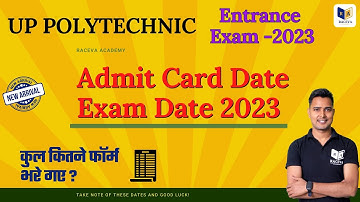 Jeecup Exam 2023 : Up Polytechnic Admit Card & Exam date 2023 Out Check Now 🤳