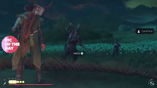 Atsu Onryo against the Elite Black Guard Hunters, and this happens in Ghost of Yotei.