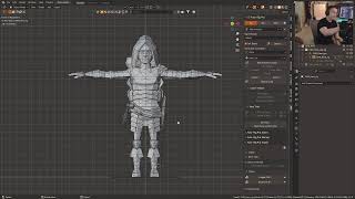 Rigging up my hero in Blender for my game. Maybe some animation.