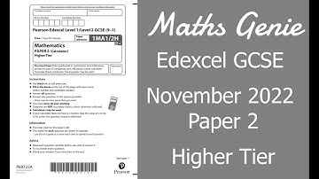 Edexcel Higher Paper 2 November 2022 Exam Walkthrough