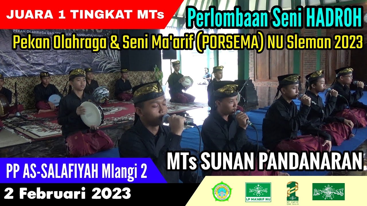 (JUARA 1 MTs) MTs SUNAN PANDANARAN - Lomba Hadroh PORSEMA NU 2023