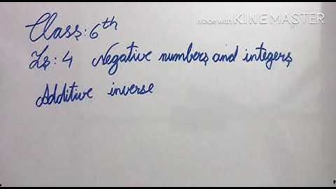 Class 6 Maths Lesson 4 Negative Numbers And Integers