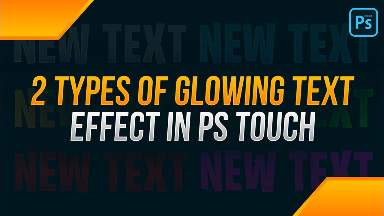 How To Make Shiny Text In Ps Touch | How To Make Glowing Text In Android | Glowing Text On Android
