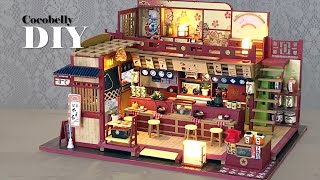 Japanese Sushi Ramen Restaurant DIY Miniature Dollhouse Crafts Relaxing Satisfying Video
