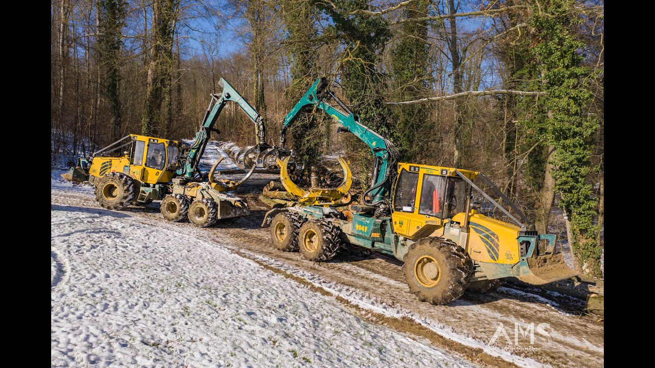 X2 HSM 6 roues, X2 KOMATSU, PELLE CASE & CISAILLE - EXPLOITATION FORESTIERE HAGMANN DAVID - ALSACE