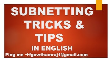 CCNA 200-301 : 4.Subnetting Tricks and Tips in English