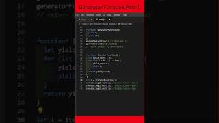 Must Know #javascript Generator Function Part-1 #shorts #youtubeshorts #hindi