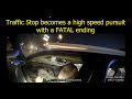 Traffic Stop for fictitious license plate quickly escalates to HIGH SPEED PURSUIT - FATAL OUTCOME