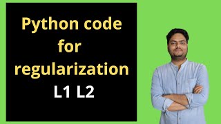 Python code for regularization L1 L2 | lasso and ridge regression in python