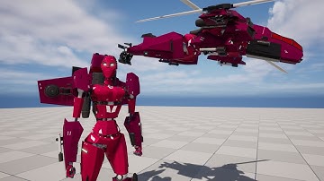 Xcorpia. Robot to Drone Copter converter. Unreal Engine.