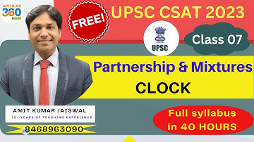 UPSC CSAT 2023 CRASH COURSE - CLASS 7 #csat2023 #csat #upsccsat
