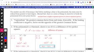 Unit 2 Lesson 1 (Factoring Cubic, Quartic, And Quintic Polynomials) (1 of 4)