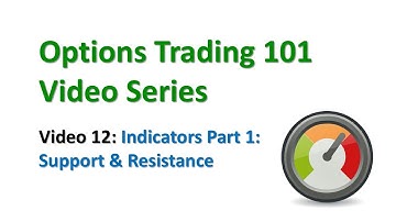 Video 12 - Indicators Part 1, Support & Resistance, Options Trading 101 Video Series