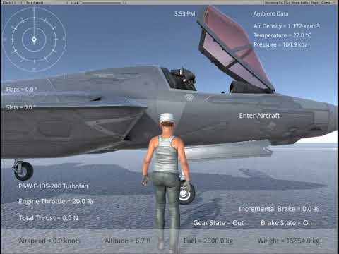 Silantro Unity3D Flight Simulator: Third Person Pilot System Test