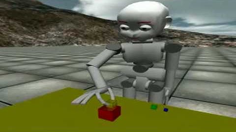 iCub simulation of nesting boxes