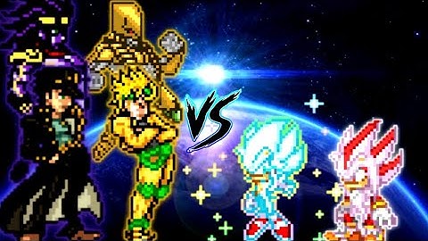 Dio K1 V3 & Jotaro K1 V3 (Combo) VS Sonic Chaos V4 (all form) & Shadow V2 (all form) in Mugen