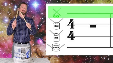 Bucket Drumming Notation 1 (2+3) 2