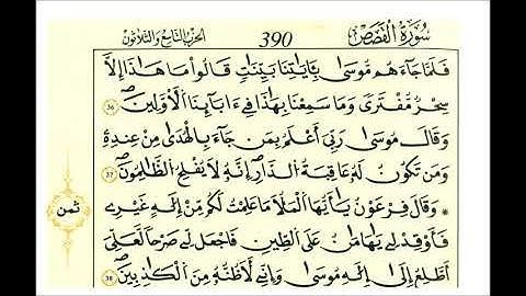 سورة القصص برواية قالون عن نافع المدني الشيخ علي الحذيفي