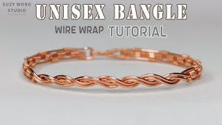 Unisex Bangle| Wire Twist Bracelet| Easy Bangle|Wire Wrap Bracelet Tutorial |DIY Jewelry|How to make