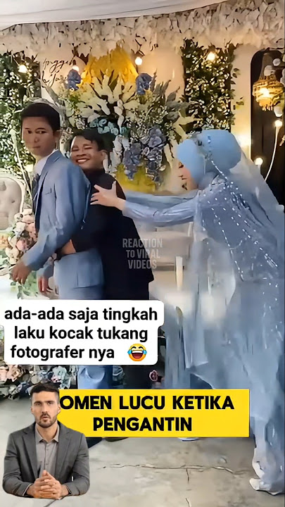 Tingkah lucu dan kocak fotografer😂❗️#lucu  #pernikahan #pengantinviral #reaction