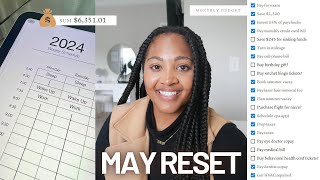 MAY MONTHLY RESET ROUTINE + april budget results, first menty b of the year, goals, favorites, etc 💻