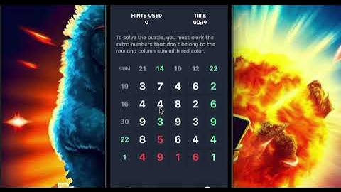 Sumplete: Sum delete - game play intermediate level