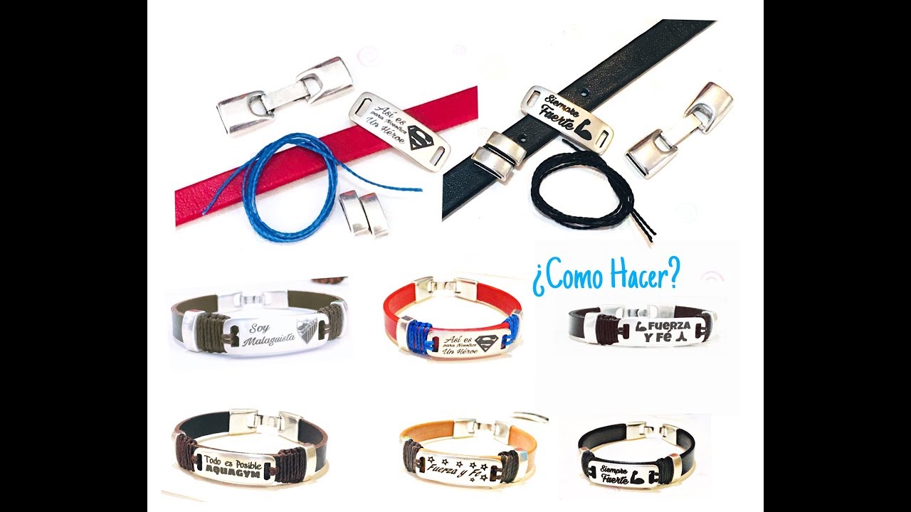 ¿Como Hacer Pulsera de Cuero Personalizada con Mensaje Grabado?